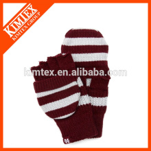 Acrylic knit crochet flip pop top glove